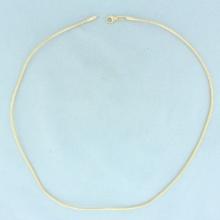Italian 17 Inch Snake Link Chain Necklace In 14k Yellow Gold
