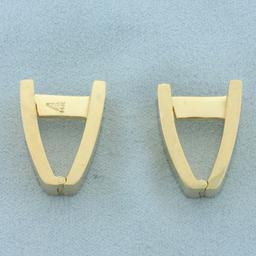 Modern Style Cufflinks In 14k Yellow Gold