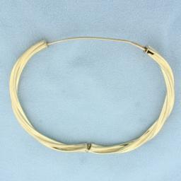 Twisting Rope Design Bangle Bracelet In 14k Yellow Gold