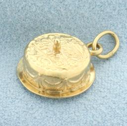 3d Happy Birthday Cake Charm In 14k Yellow Gold