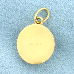 3d Happy Birthday Cake Charm In 14k Yellow Gold