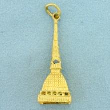 Mole Antonelliana Charm Or Pendant In 18k Yellow Gold