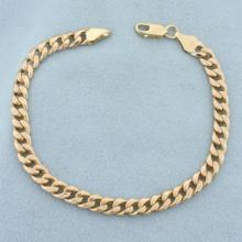 Italian Curb Link Bracelet In 10k Yellow Gold