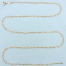 30 Inch Curb Link Chain Necklace In 14k Yellow Gold