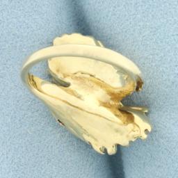 Designer Tahitian And Akoya Cultured Pearl Bypass Ring In 14k Yellow Gold