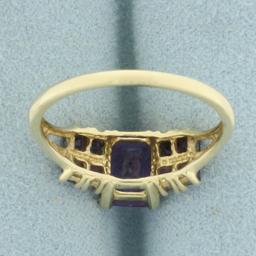 Amethyst Ring In 14k Yellow Gold