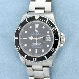 Rolex Submariner Watch In Stainless Steel Model 16610