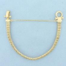 Designer Link Bracelet In 14k Yellow Gold