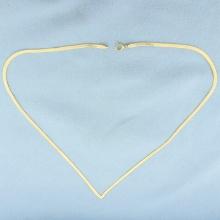 Italian 16 Inch V Herringbone Chain Necklace In 14k Yellow Gold