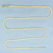 Italian 22 Inch Herringbone Chain Necklace In 14k Yellow Gold