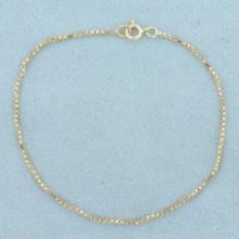 Box Link Bracelet In 14k Yellow Gold