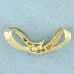 Designer Diamond Slide Or Pendant In 14k Yellow Gold