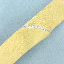 Designer Unique Matte Finish Diamond Bracelet In 18k Yellow Gold