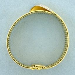 Designer Unique Matte Finish Diamond Bracelet In 18k Yellow Gold