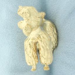 Standard Poodle Pendant Or Charm In 14k Yellow Gold