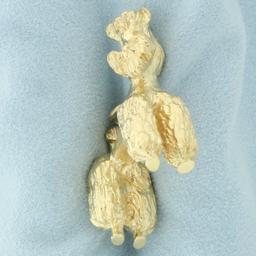 Standard Poodle Pendant Or Charm In 14k Yellow Gold