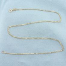 Childs Box Link Chain Necklace In 14k Yellow Gold