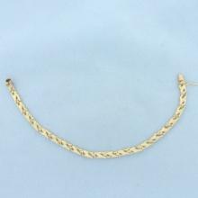 Diamond Cut Nugget Link Bracelet In 14k Yellow Gold