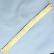 Italian Diamond Pattern Designer Link Wide Bracelet In 14k Yellow Gold
