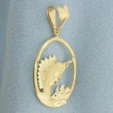 Sailfish Pendant In 14k Yellow Gold