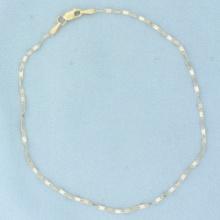 Sparkle Link Anklet In 14k Yellow Gold
