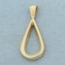 High Polish Teardrop Pendant In 14k Yellow Gold