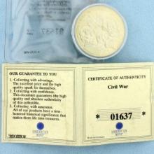 American Mint Battle Of Gettysburg Civil War Coin With Coa