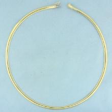 17 Inch Italian Omega Link Necklace In 10k Yellow Gold