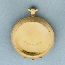Pocket Watch Locket Case In 14k Yellow Gold