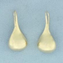 Large Teardrop Earrings In 14k Yellow Gold