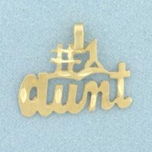 Diamond Cut #1 Aunt Pendant In 14k Yellow Gold