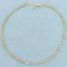 Rope Link Anklet In 14k Yellow Gold