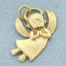 Angel Pendant In 14k Yellow Gold