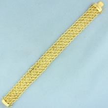 Wide Rope Bracelet In 14k Yellow Gold
