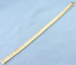 Omega Link Bracelet In 14k Yellow Gold