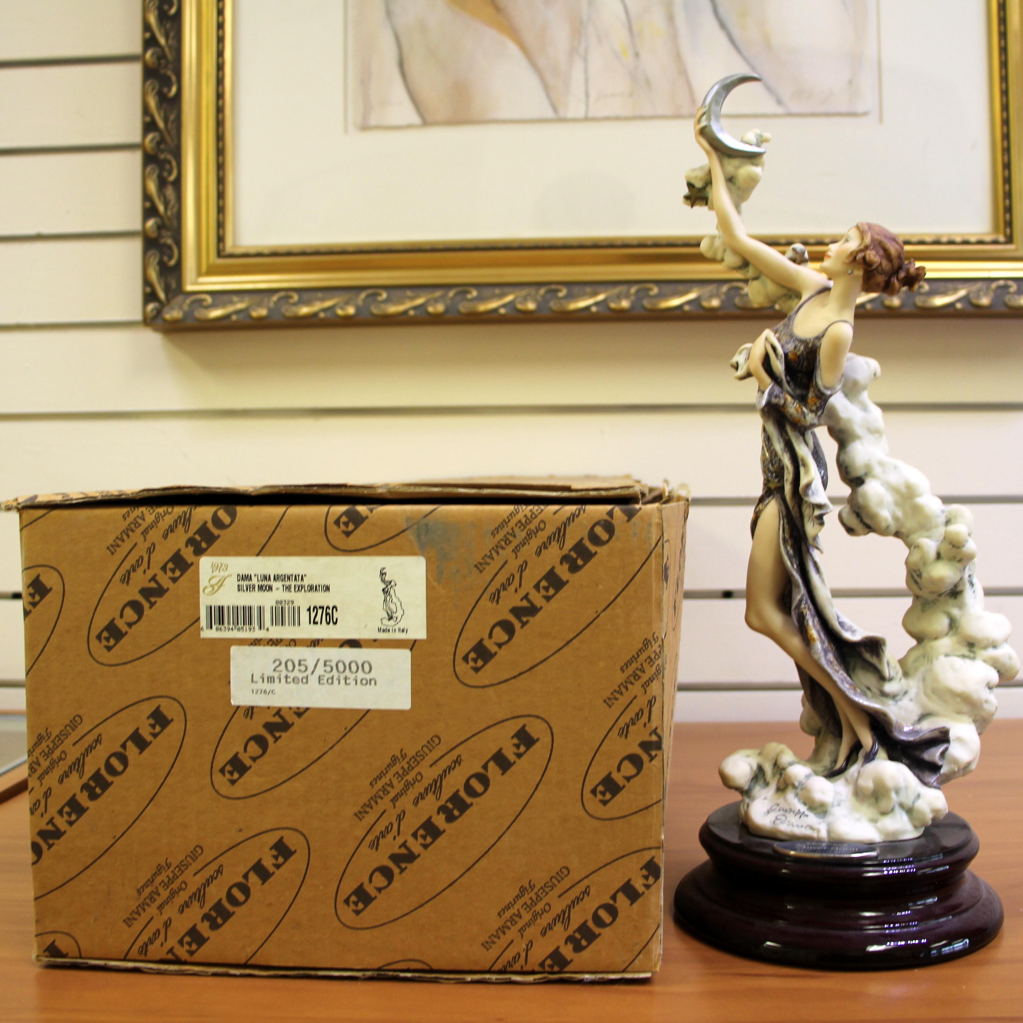 Giuseppe Armani "silver Moon The Exploration" 1276c Figurine In Original Box Limited Edition