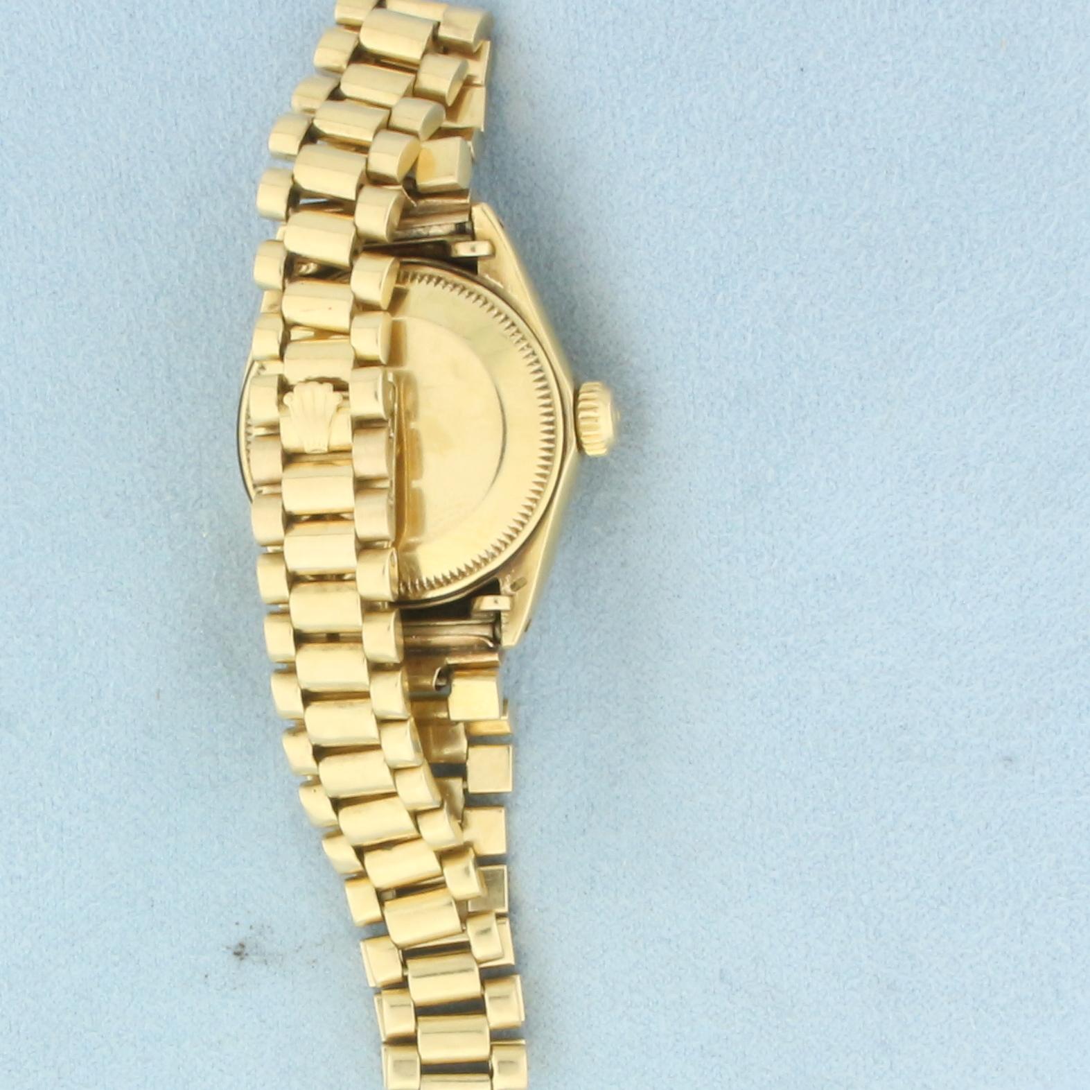 Ladies Rolex Datejust Presidential Model 6917 In 18k Yellow Gold