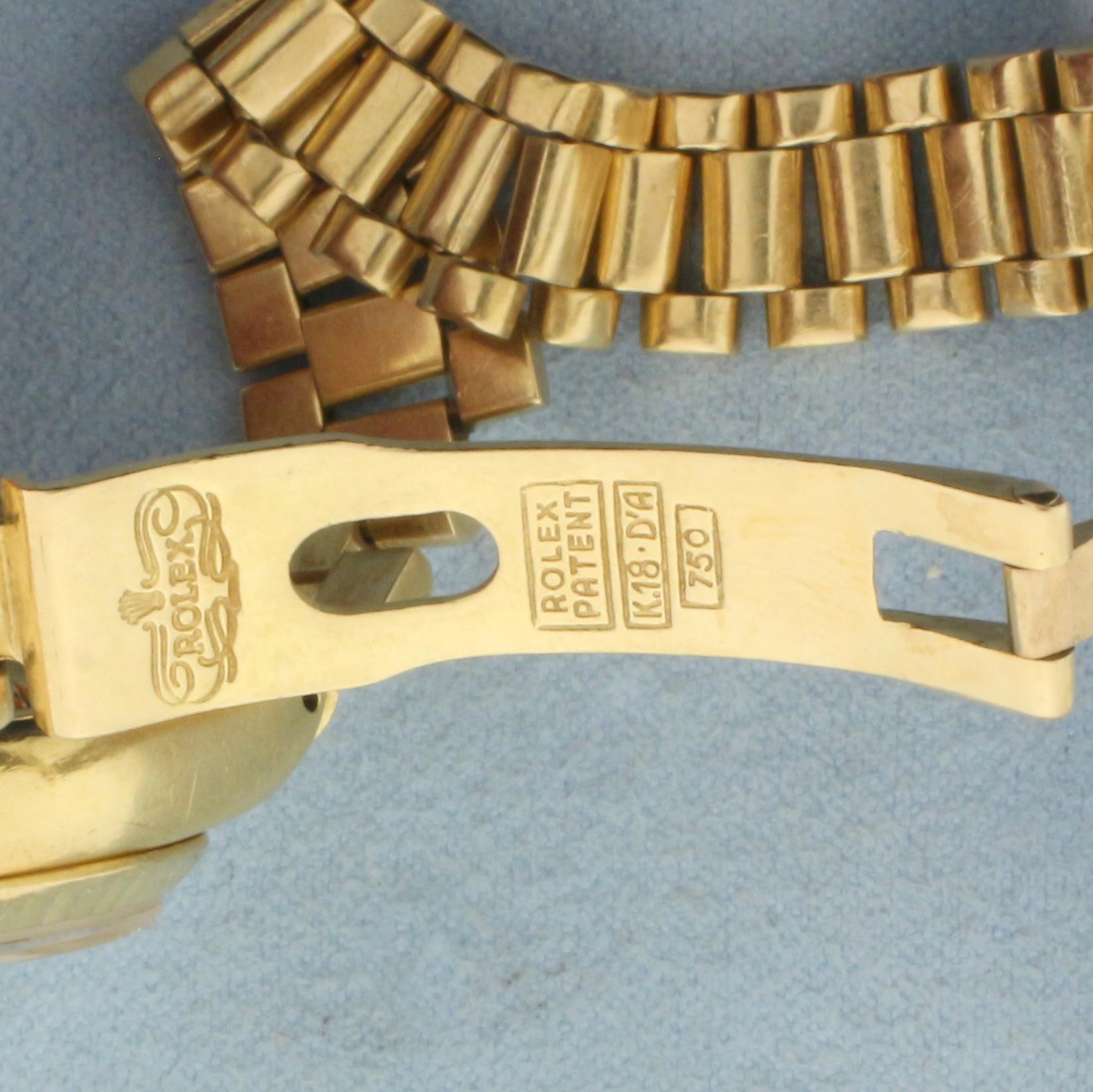 Ladies Rolex Datejust Presidential Model 6917 In 18k Yellow Gold
