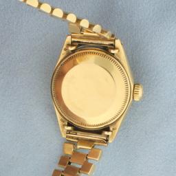 Ladies Rolex Datejust Presidential Model 6917 In 18k Yellow Gold
