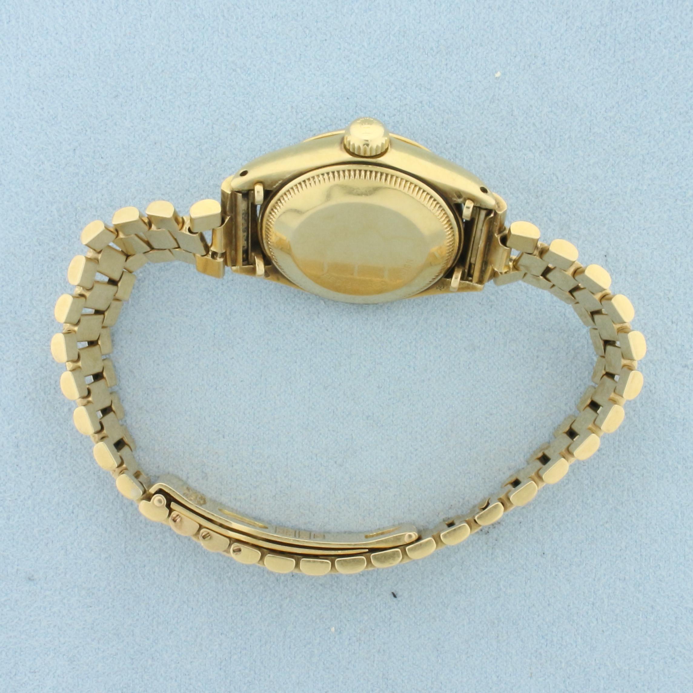 Ladies Rolex Datejust Presidential Model 6917 In 18k Yellow Gold