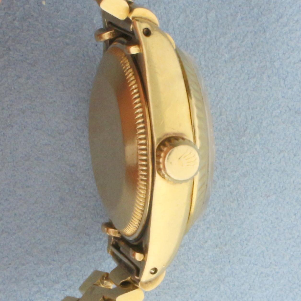 Ladies Rolex Datejust Presidential Model 6917 In 18k Yellow Gold