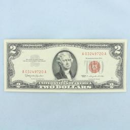 1963 $2 Red Note Crisp Uncirculated Bill