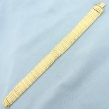 Italian Omega Link Bracelet In 14k Yellow Gold