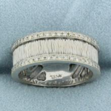 Yvel Designer Diamond Band Ring In 18k White Gold