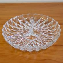 Vintage Rossini Cut Crystal Divided Relish Candy Tray