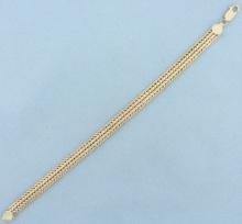 Woven Foxtail Bracelet In 14k Yellow Gold