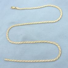 18 Inch Italian Designer Link Chain Necklace In 14k Yellow Gold