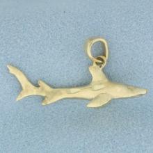 3d Shark Pendant In 14k Yellow Gold