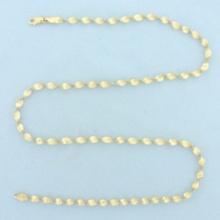 Italian 20 Inch Twisting Herringbone Link Chain Necklace In 14k Yellow Gold