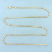 Italian 25 Inch Snake Link Chain Necklace In 14k Yellow Gold